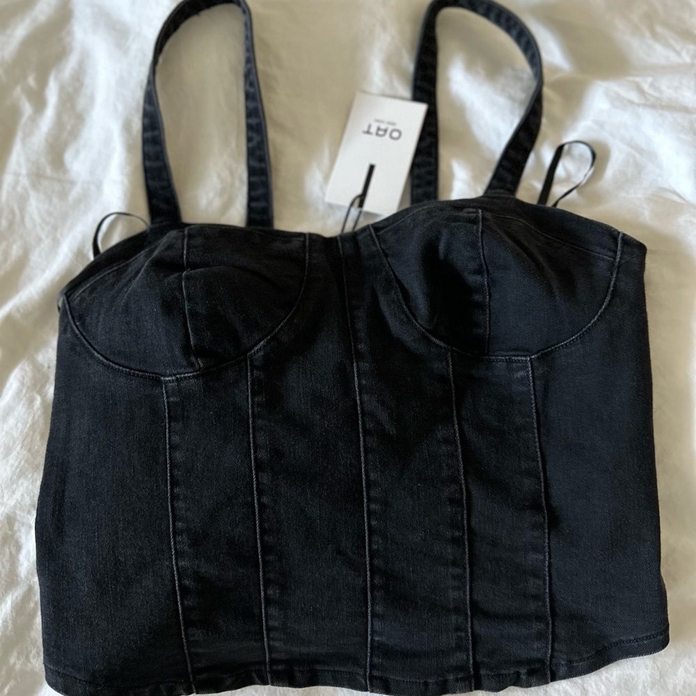 OAT New York Denim Top NWT